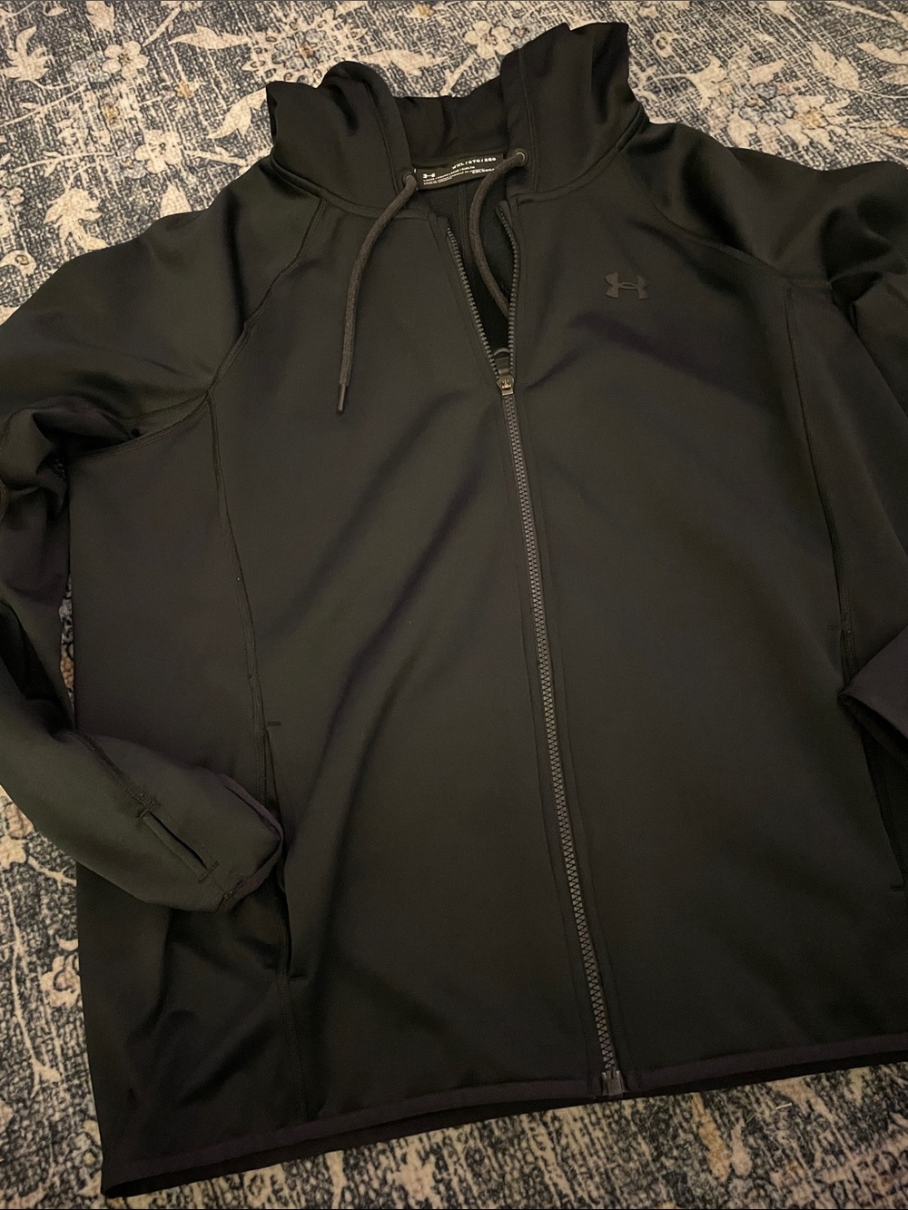 Women’s Under Armour Black Full-Zip Lightweight Hoodie Jacket